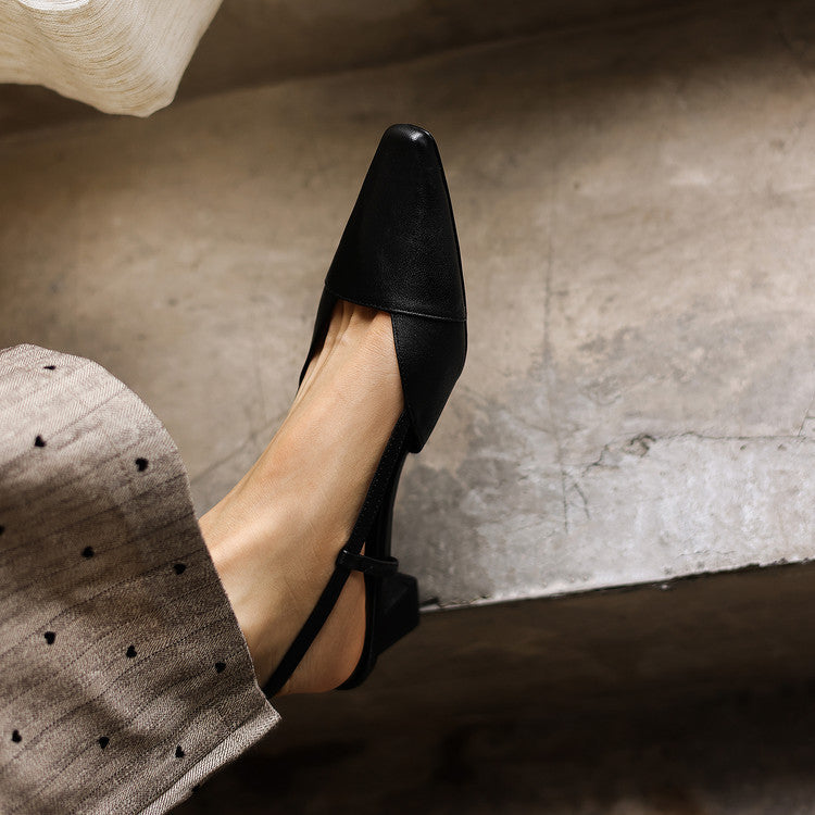 Escarpins Dante en cuir à bride arrière