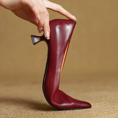 Chaussures à talons sculptés en cuir Noah