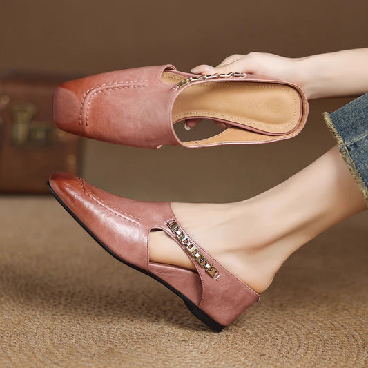 Mules Hattie en cuir