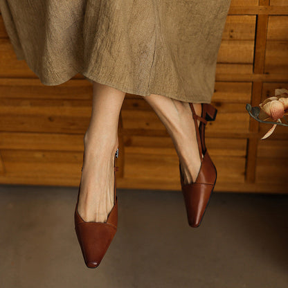 Escarpins Dante en cuir à bride arrière