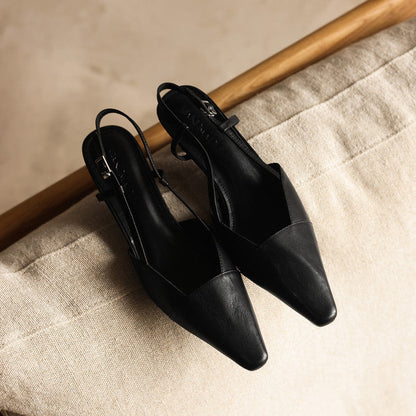 Escarpins Dante en cuir à bride arrière