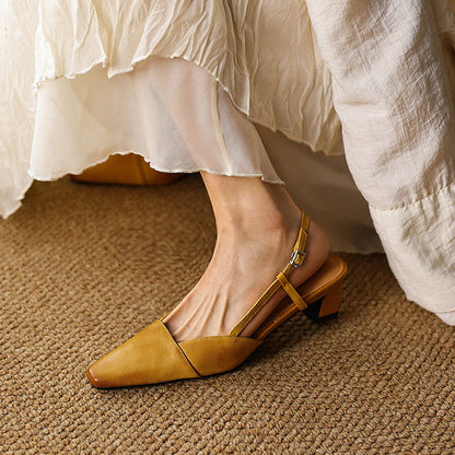 Escarpins Dante en cuir à bride arrière