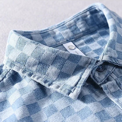 CHEMISE EN JEAN À CARREAUX MASON