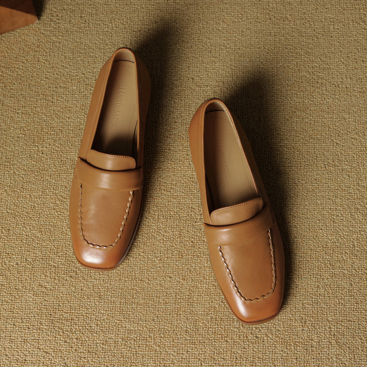 Mocassins en cuir à bout carré Elsie