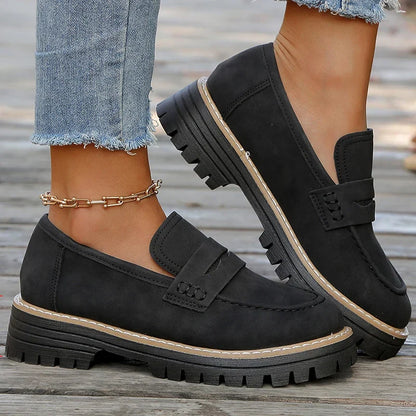 Mocassins compensés en daim Bromley
