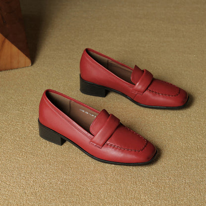 Mocassins en cuir à bout carré Elsie