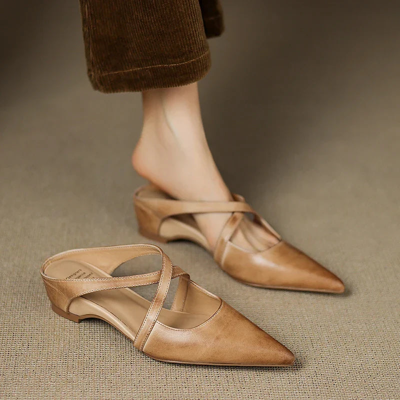 Mules en cuir Goldie