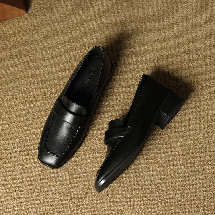 Mocassins en cuir à bout carré Elsie