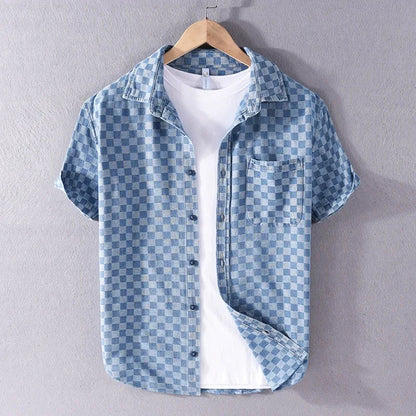 CHEMISE EN JEAN À CARREAUX MASON