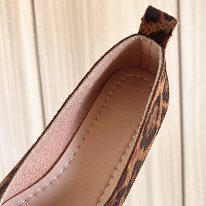 Ballerines en cuir Kensington Leopard