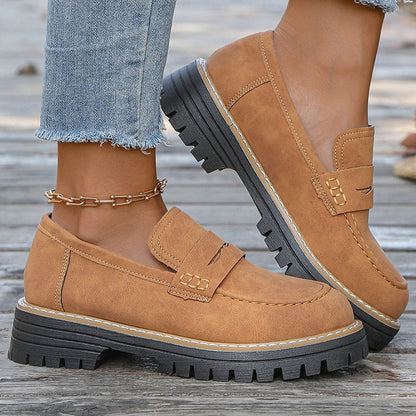 Mocassins compensés en daim Bromley