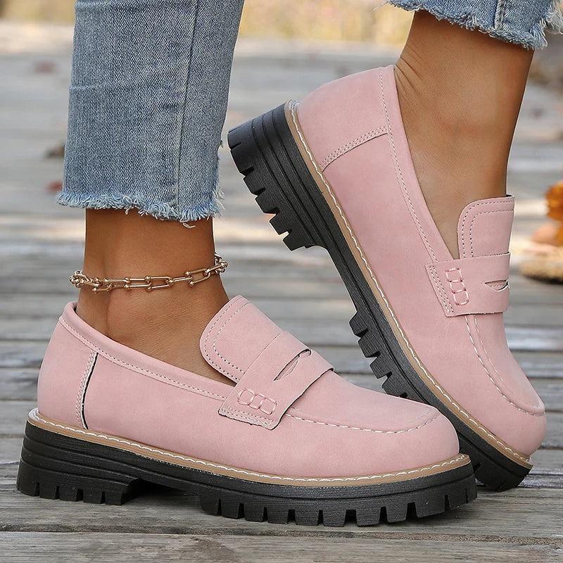 Mocassins compensés en daim Bromley