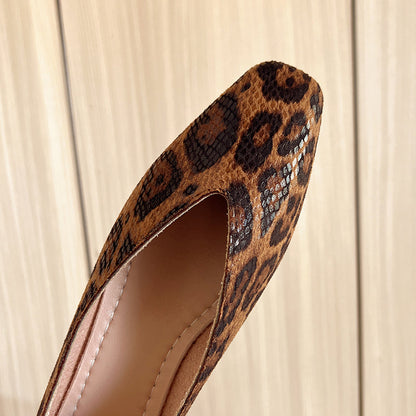 Ballerines en cuir Kensington Leopard