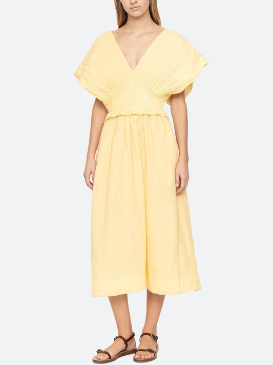 Robe midi à manches oversize