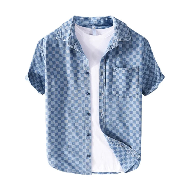 CHEMISE EN JEAN À CARREAUX MASON