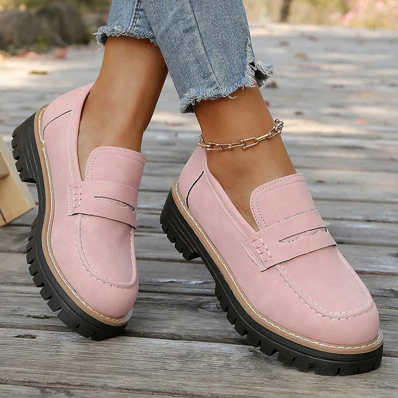 Mocassins compensés en daim Bromley