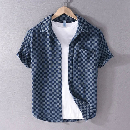 CHEMISE EN JEAN À CARREAUX MASON