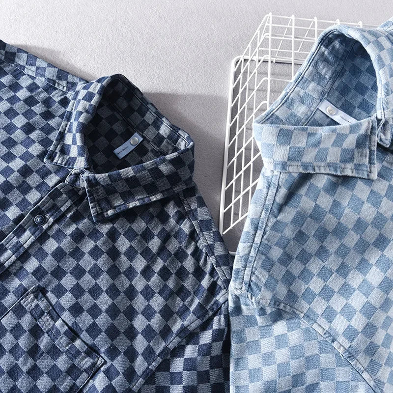 CHEMISE EN JEAN À CARREAUX MASON