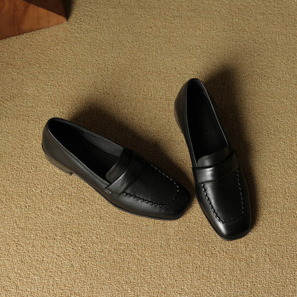 Mocassins en cuir à bout carré Elsie