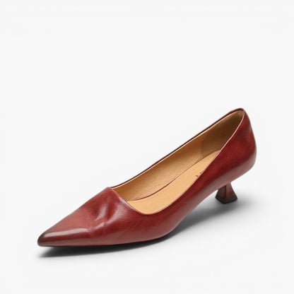 Chaussures à talons sculptés en cuir Noah