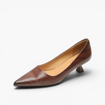 Chaussures à talons sculptés en cuir Noah