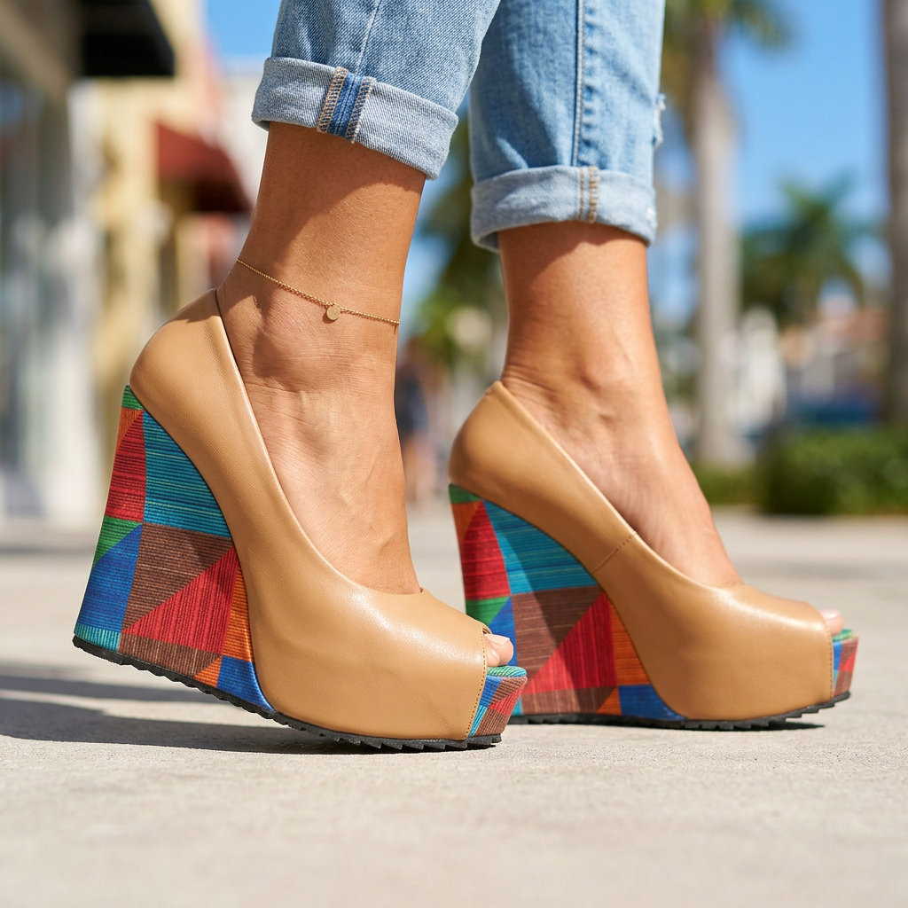 Nina Wedge Sandals