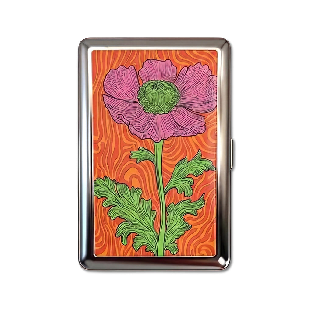 Acid Poppy Tin Cardholder Wallet