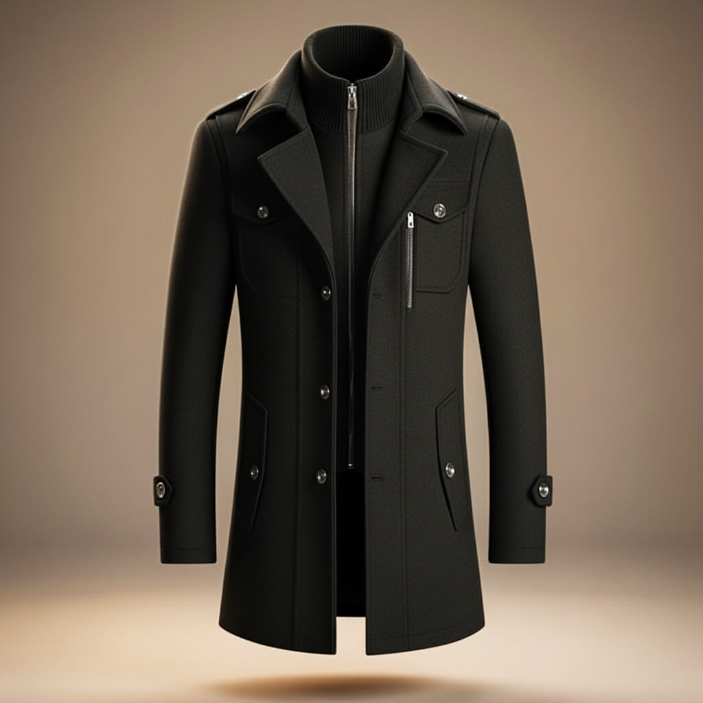 Manteau en laine vierge Callum