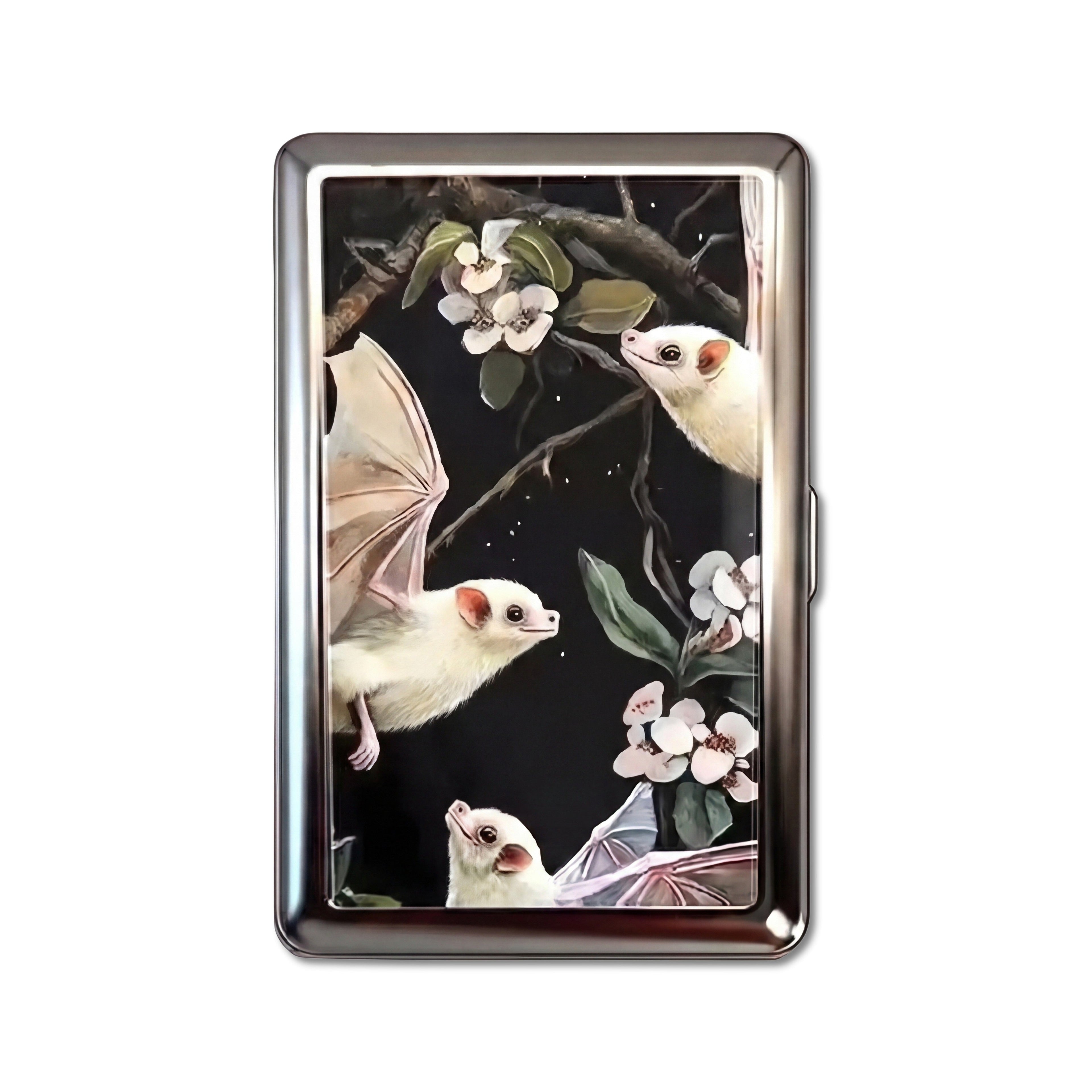 Blossom Bats Tin Cardholder Wallet