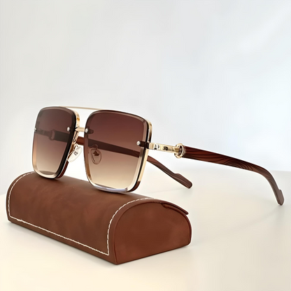 Lunettes de soleil carrées rétro Rex