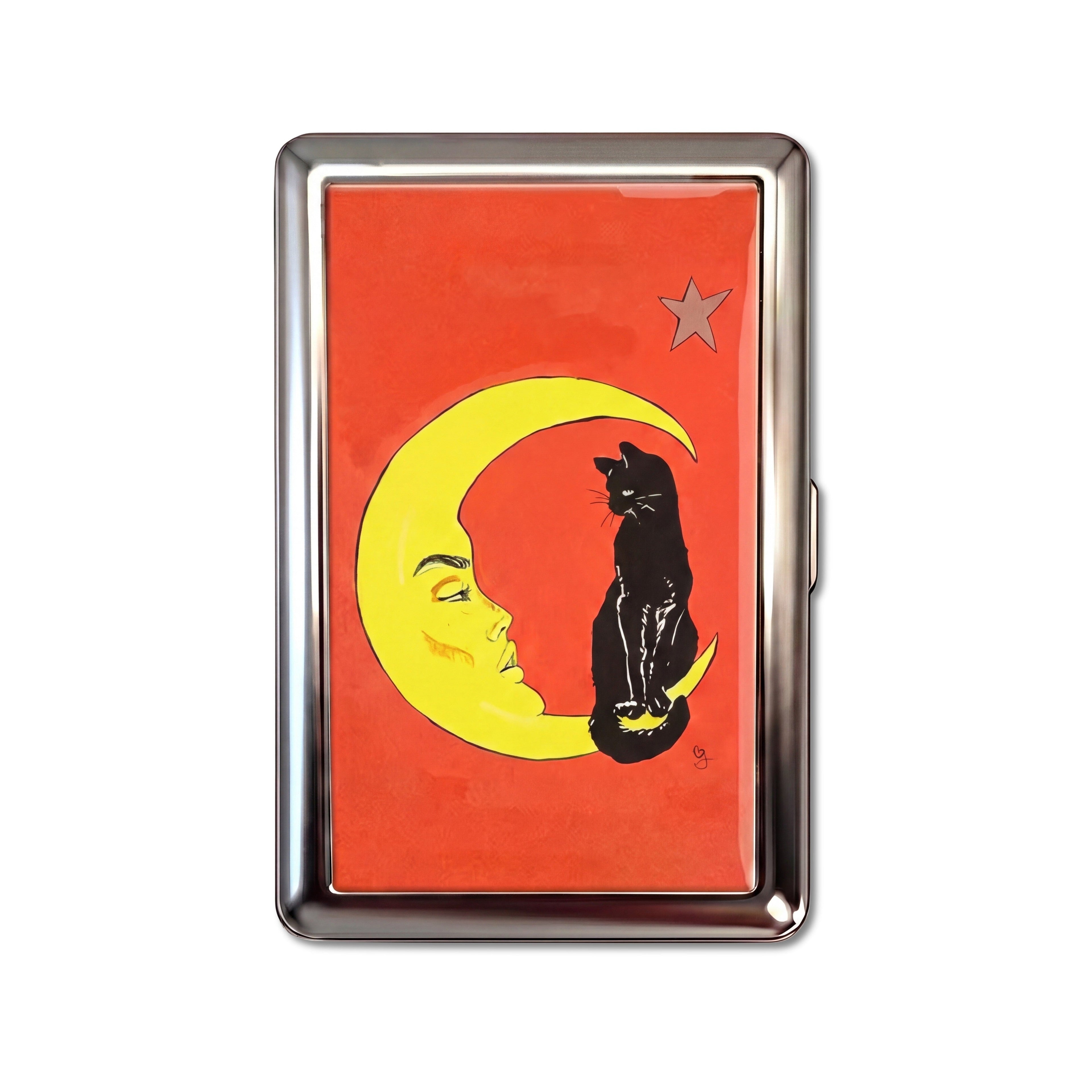 Cat & Crescent Tin Cardholder Wallet