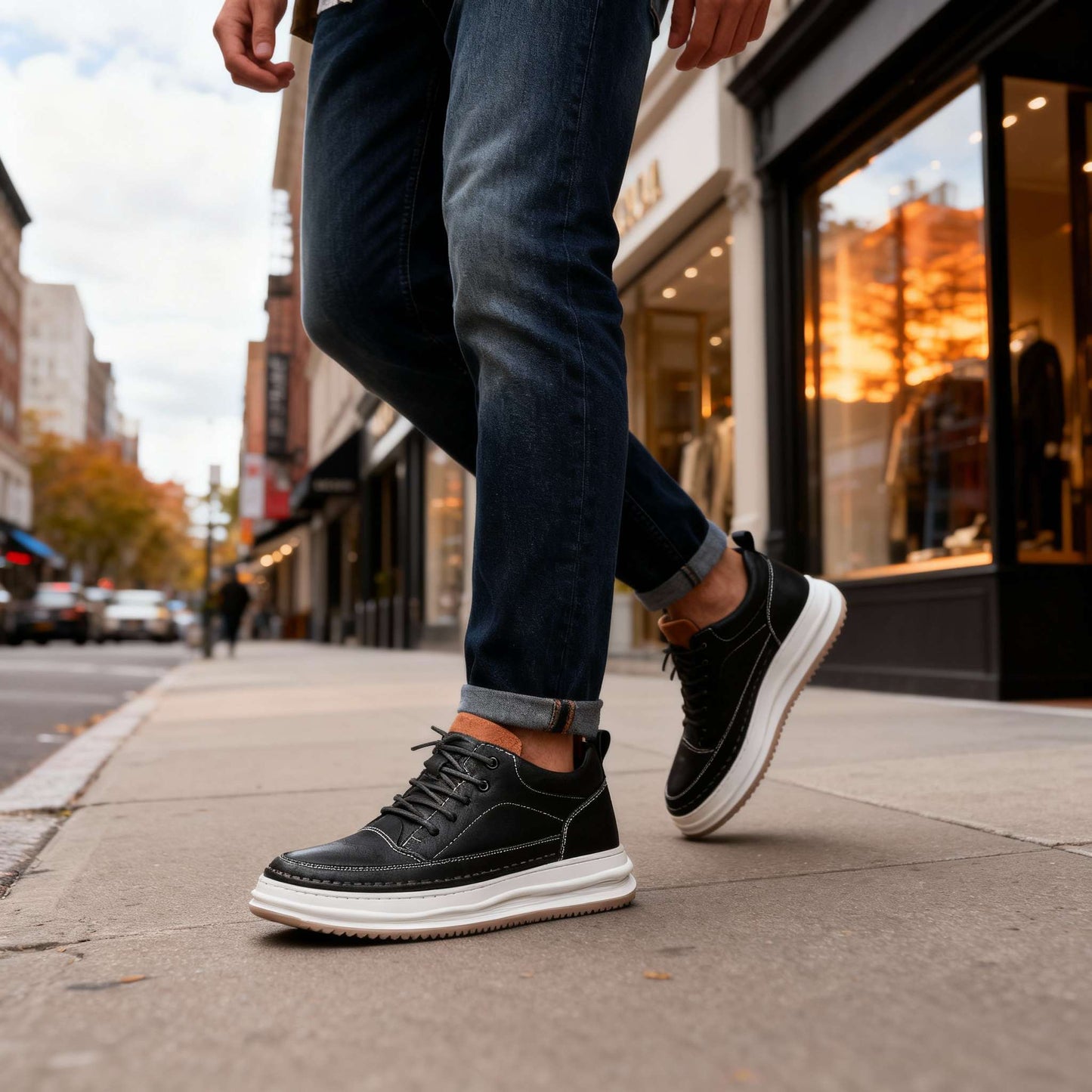 HENRY BLAKE LEATHER SNEAKERS