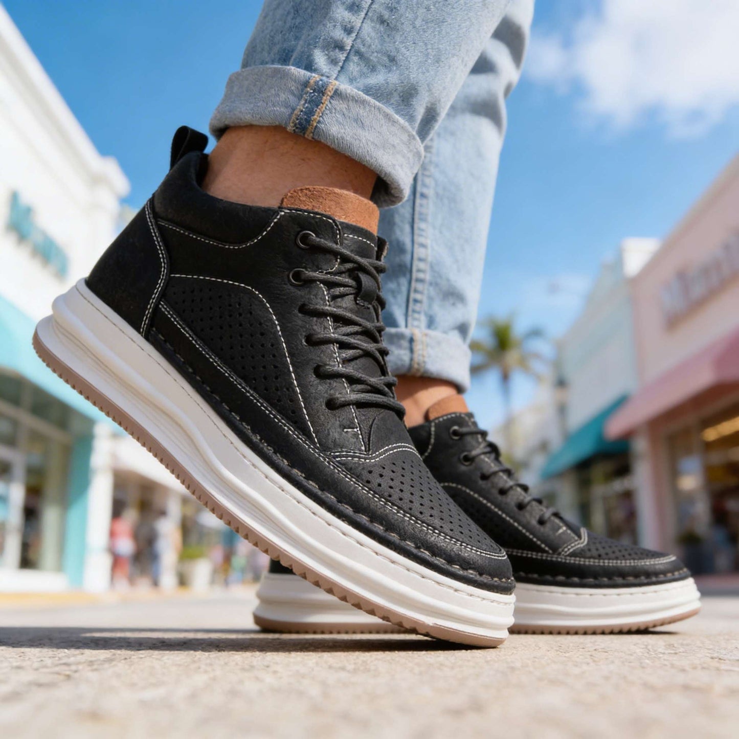 Baskets en cuir Rex Breeze