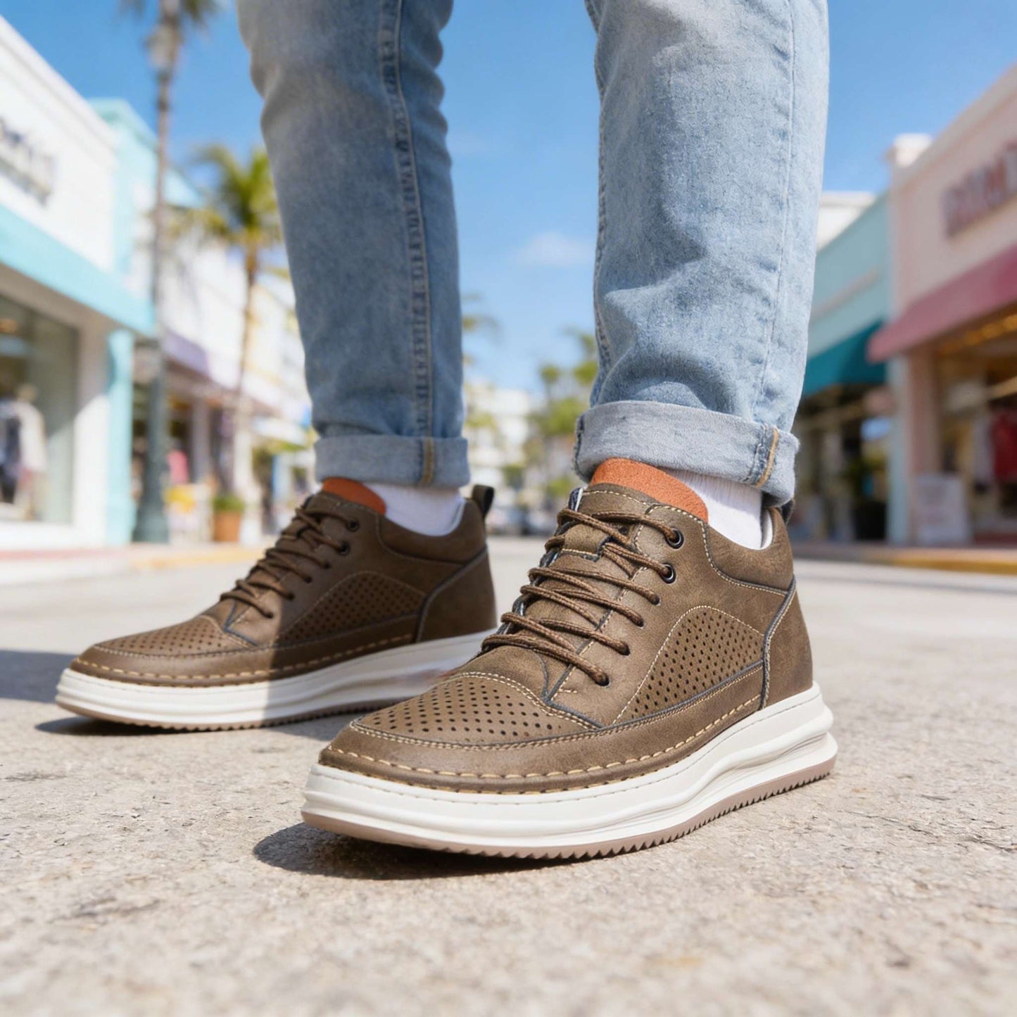Baskets en cuir Rex Breeze