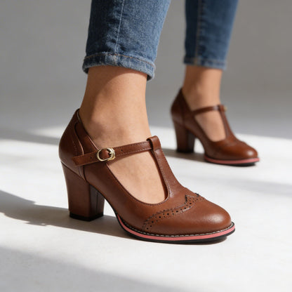 Sage Brogue Block Loafers