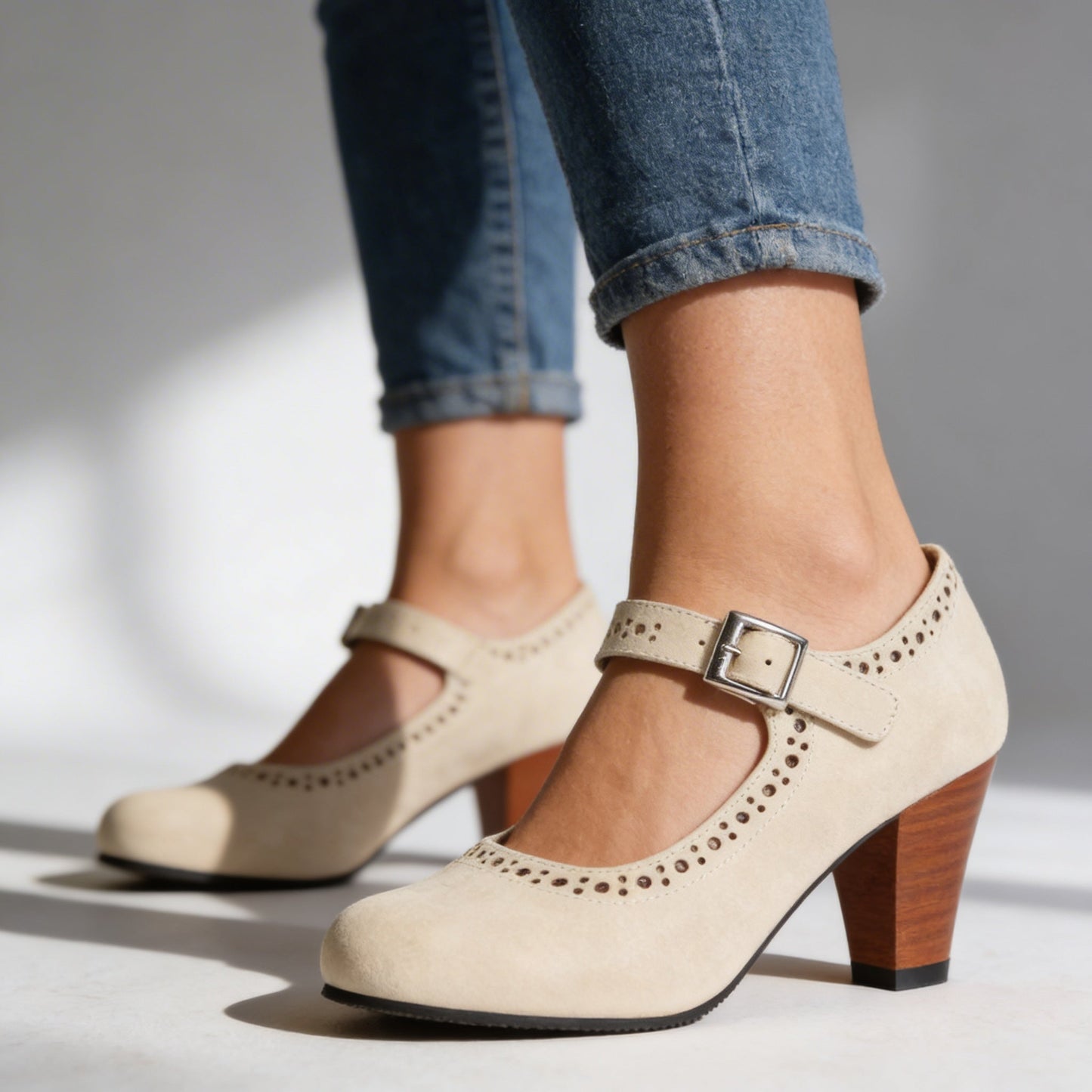 Brixton Brogue Buckle Loafers