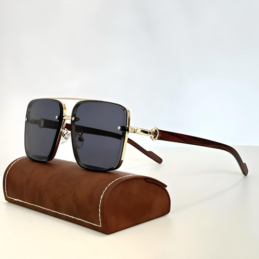 Lunettes de soleil carrées rétro Rex