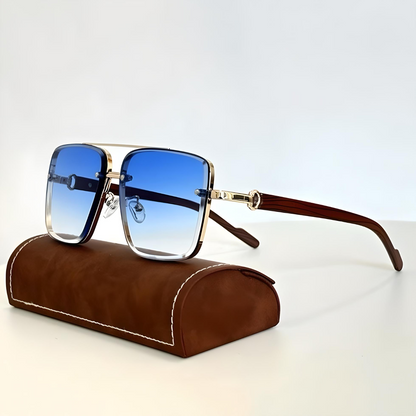 Lunettes de soleil carrées rétro Rex