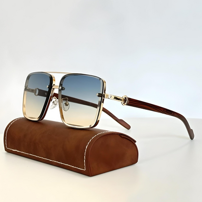 Lunettes de soleil carrées rétro Rex