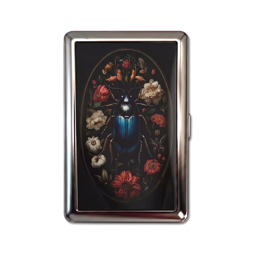 Gothic Beetle Tin Cardholder Wallet