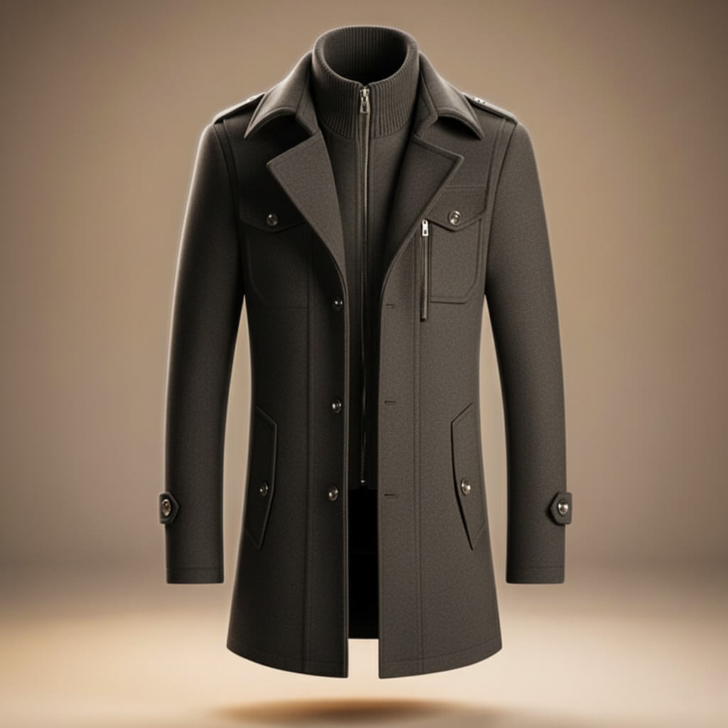 Manteau en laine vierge Callum
