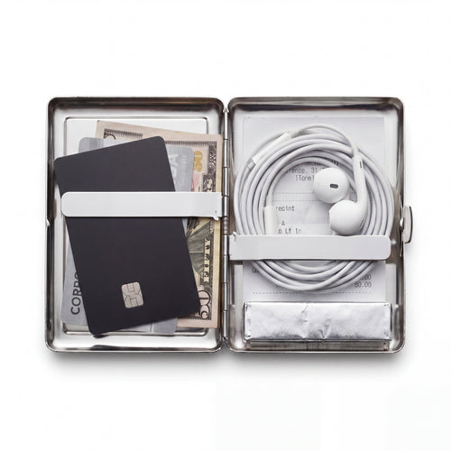 Black Sun Tin Cardholder Wallet