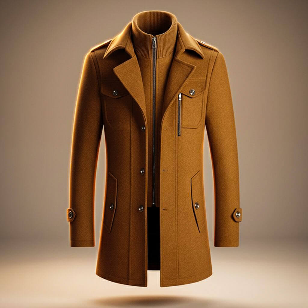 Manteau en laine vierge Callum