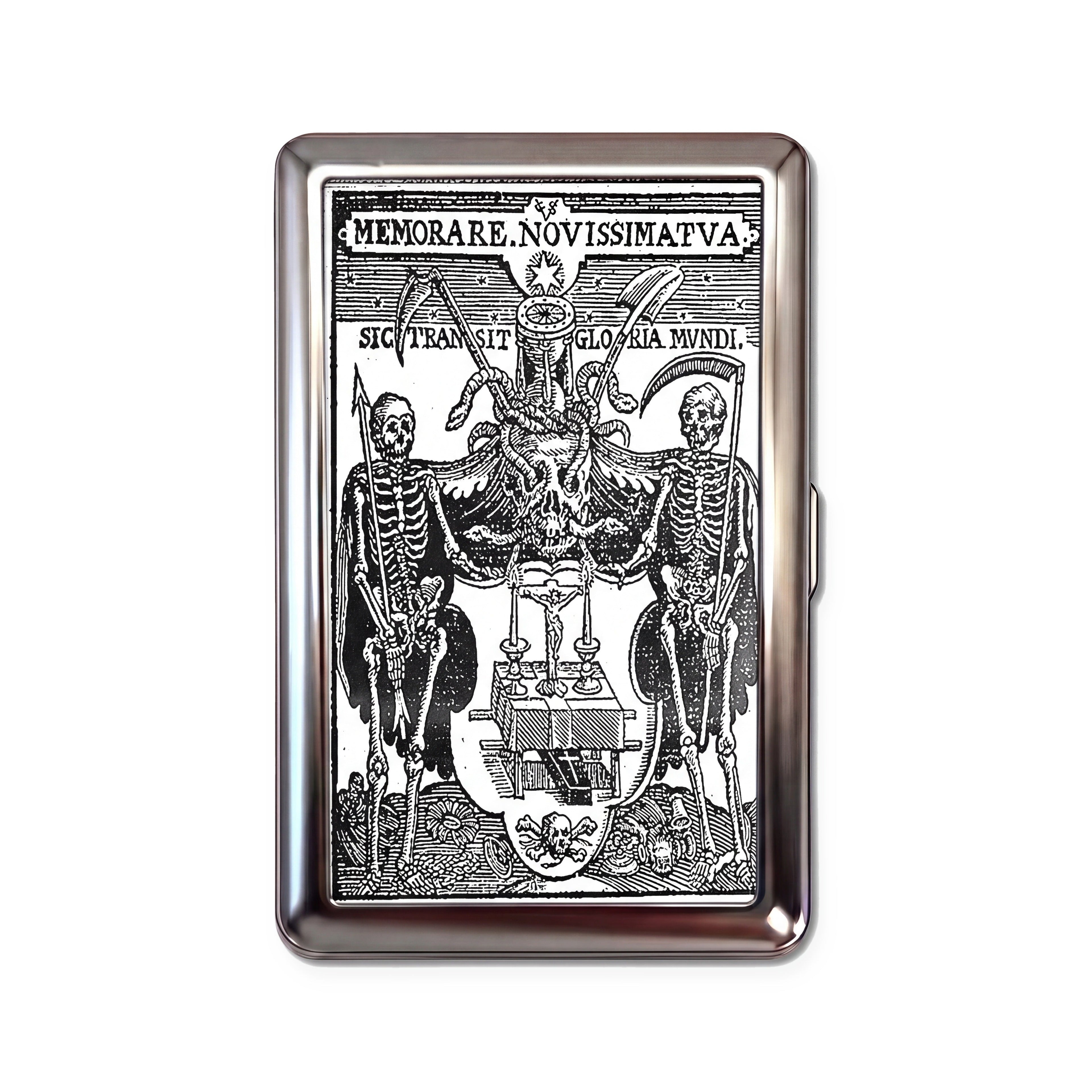 Memento Mori Tin Cardholder Wallet