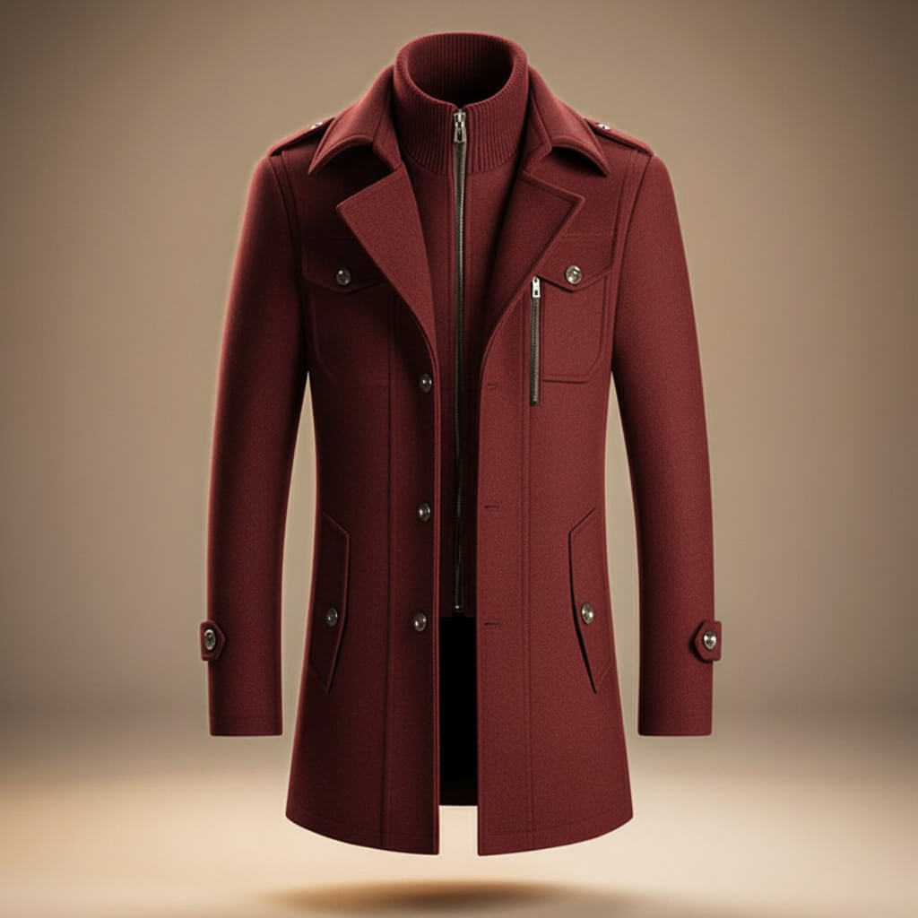 Manteau en laine vierge Callum