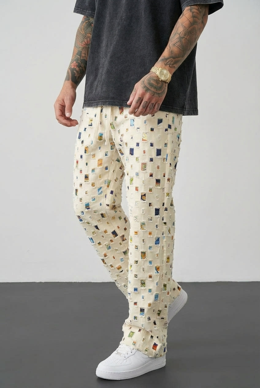 Pantalon Coupe Droite Mosaic