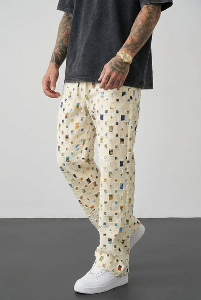 Pantalon Coupe Droite Mosaic