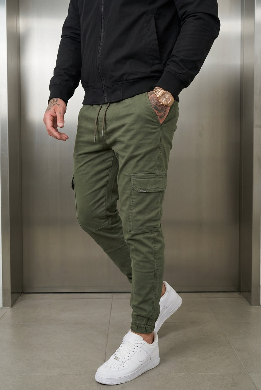 Pantalon de jogging cargo Olympus - Vert armée