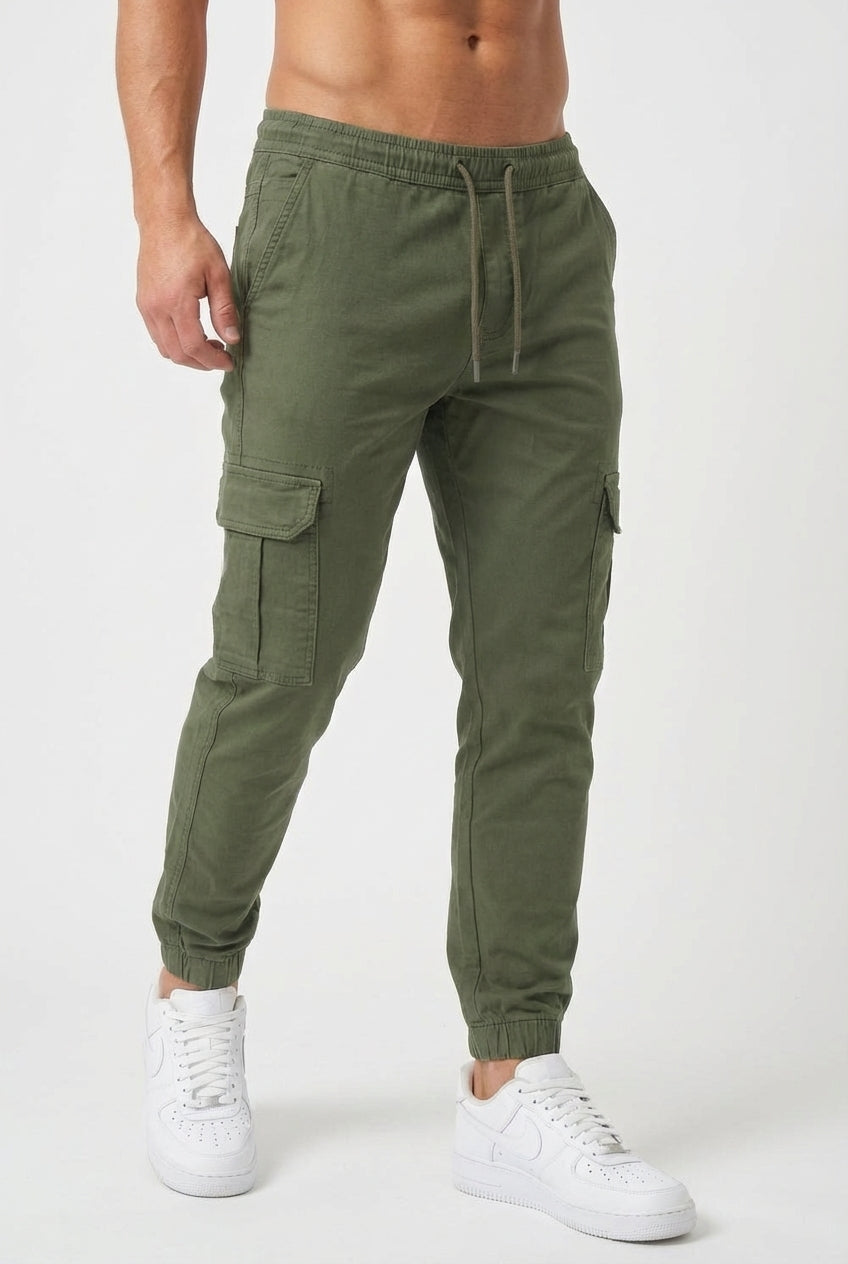Pantalon de jogging cargo Olympus - Vert armée