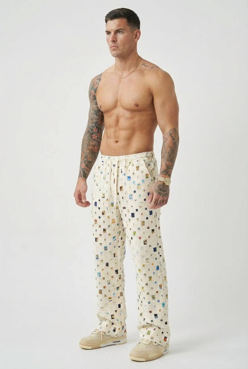 Pantalon Coupe Droite Mosaic